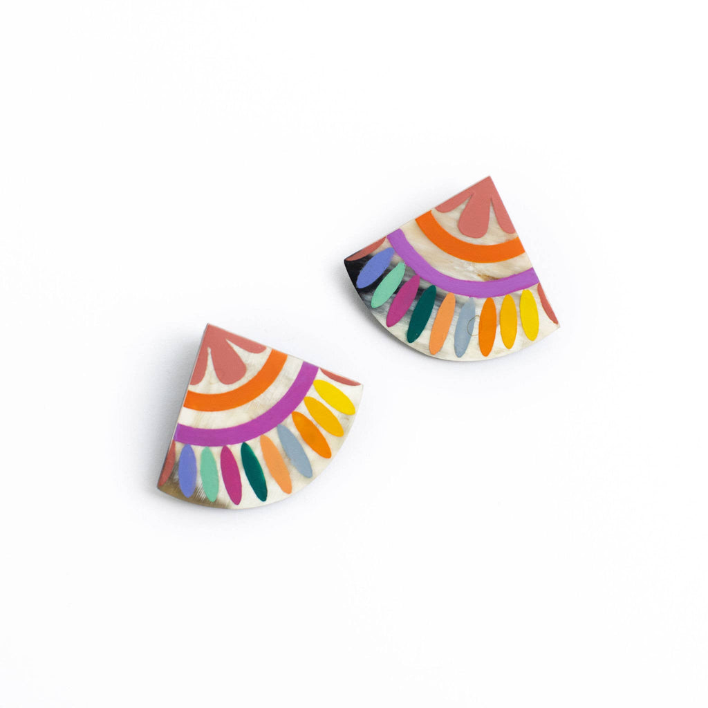 Rainbow Tile Earrings