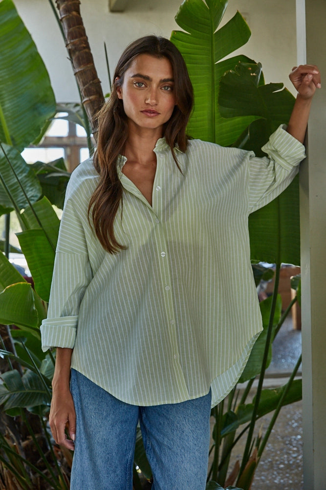 Helena Woven Striped Shirt
