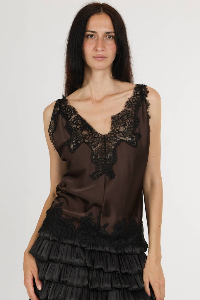 Ivy Floral Lace Satin Cami