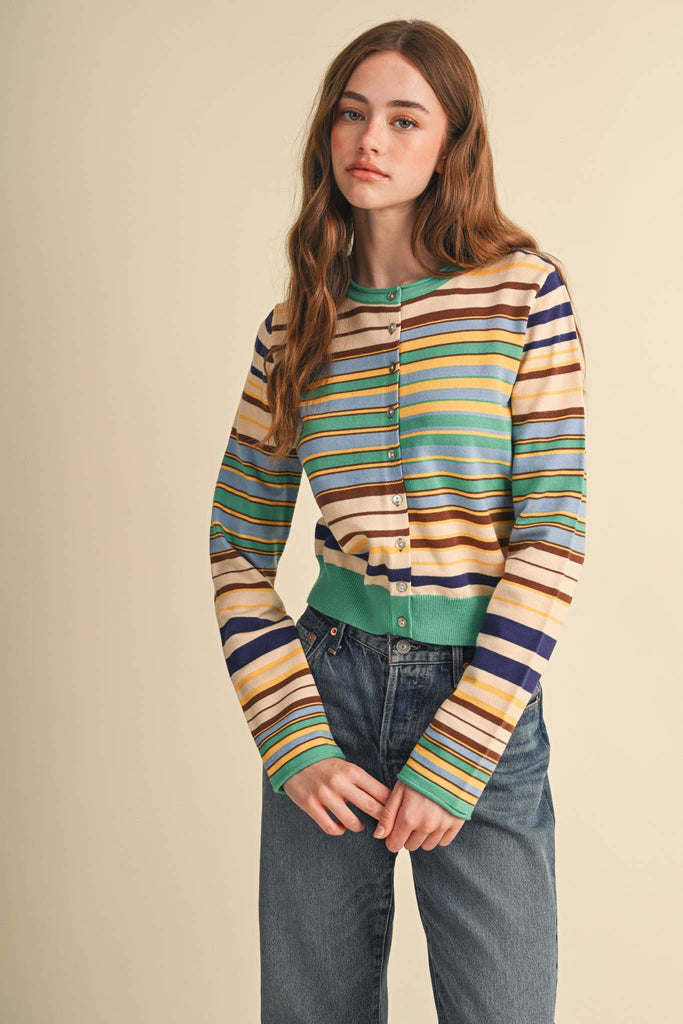 Polly Stripe Cardigan
