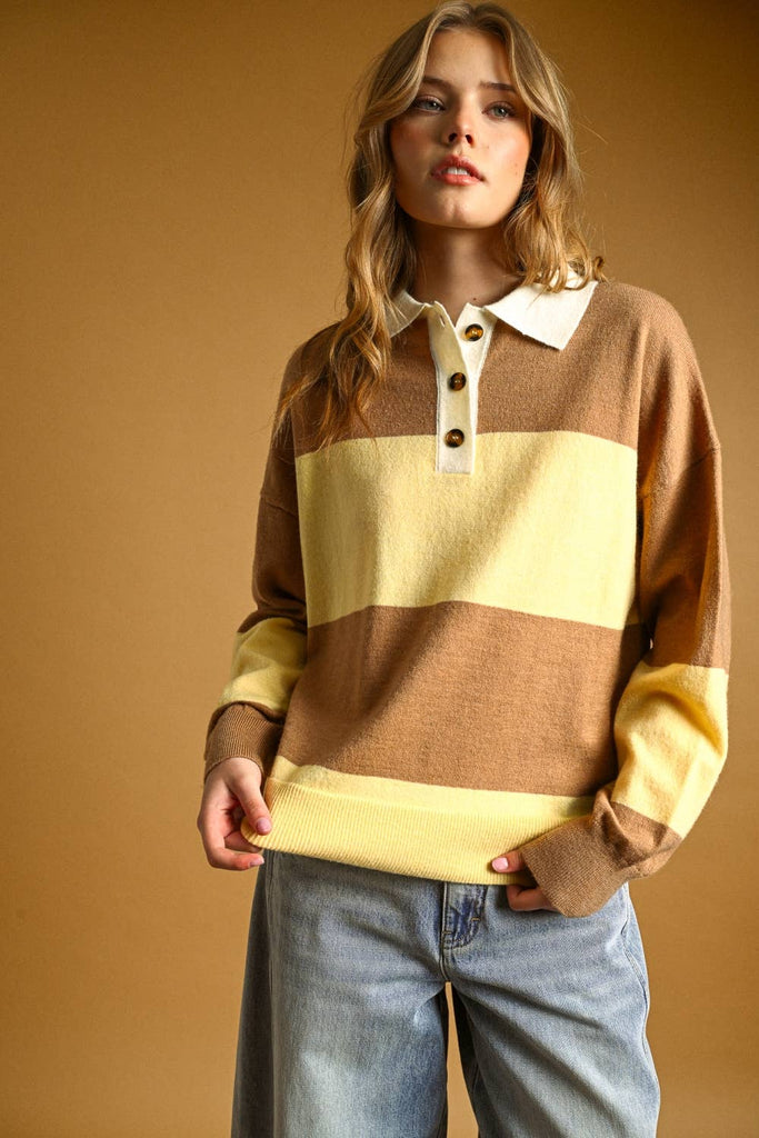 Carin Color Block Sweater