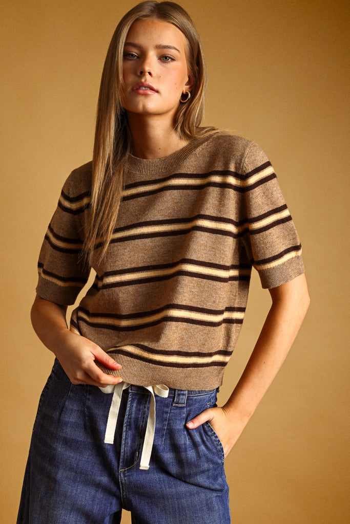 Irena Stripe Knit Top