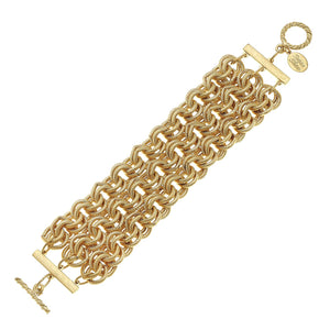Multi-Strand Gold Chain Bracelet