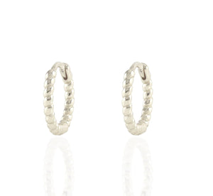 Twisted Hinged Huggie Hoop Earrings