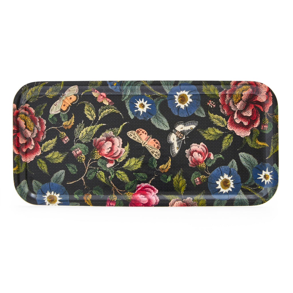 Rectangular Birch Serving Tray (Dark Floral)