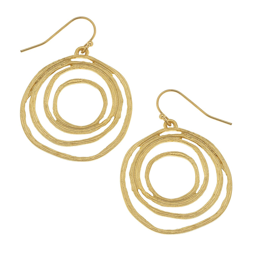 Gold Filigree Cut Out Earrings