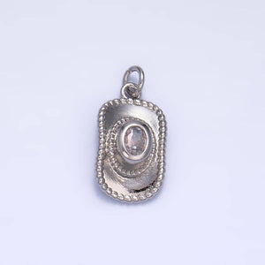 Silver Cowboy Hat Charm