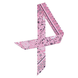 Knotted Light Pink Bandana Scarf Necklace