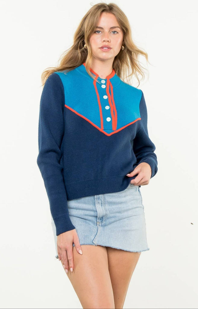 Colorblock Knit Sweater