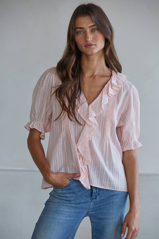 Luna Woven Ruffle Shirt