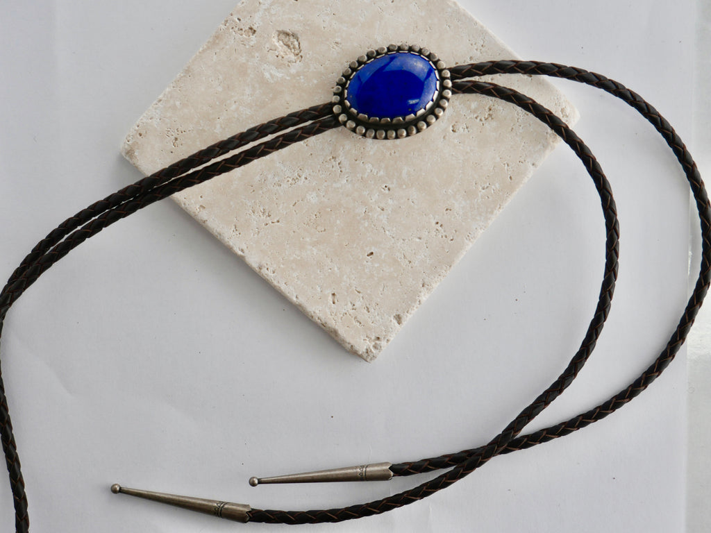 Silver & Lapis Bolo Tie
