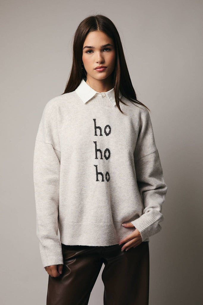 "Ho Ho Ho" Crew Neck Sweater
