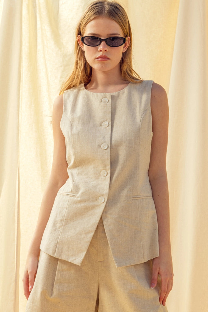 Libby Linen Vest