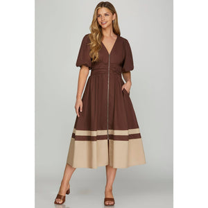 Blair Color Block Midi Dress