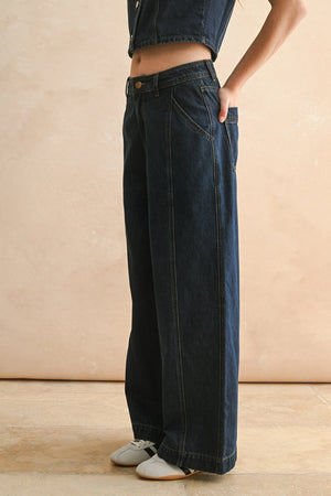 Tessa Denim Wide Leg Pants
