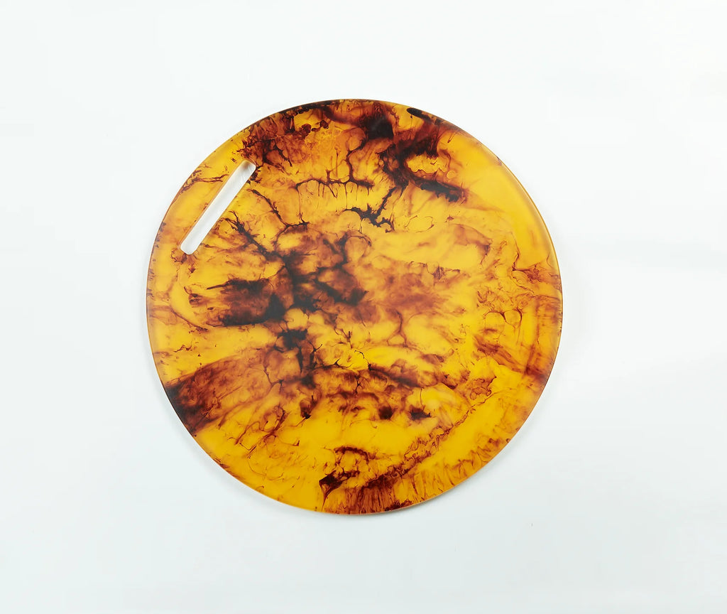 Round Chopping Board - Tortoise Swirl