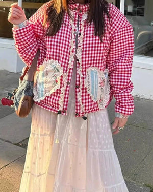 Juliet Gingham Heart Jacket