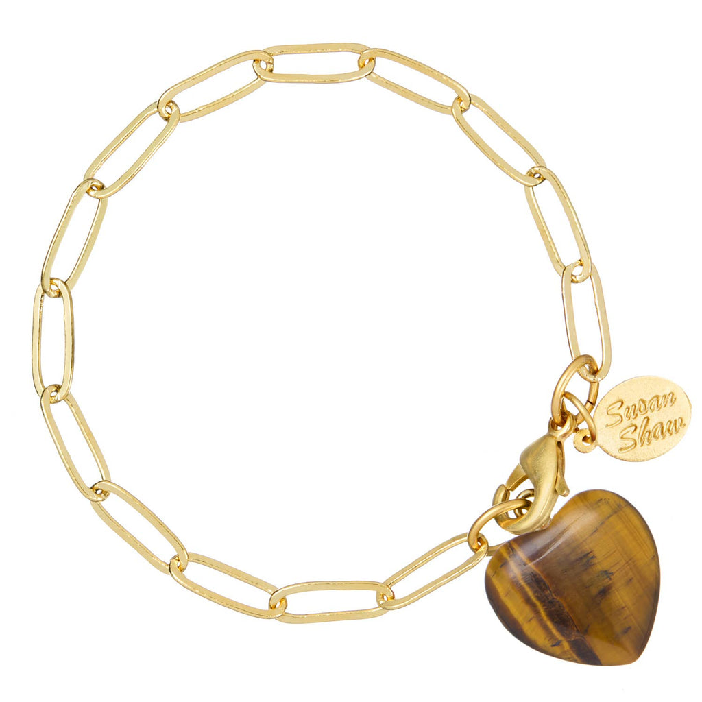 Audrey Heart Bracelet : Tiger's Eye