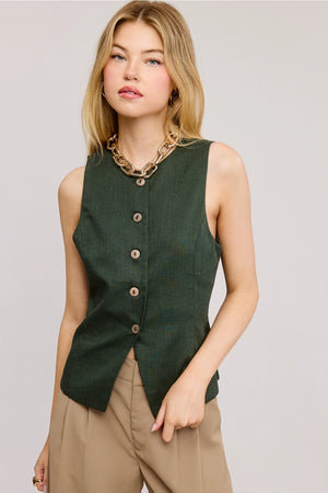 Sleeveless Waistcoat Vest