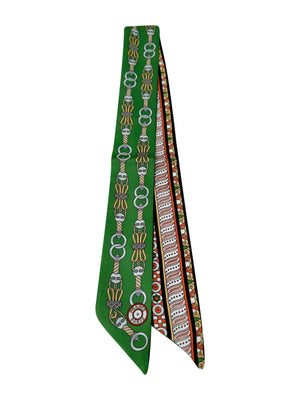 Knotted Neutral Green Chain Link Necklace