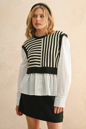 Maddie Stripe Sweater Combo