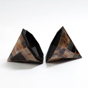 Triangle Cone Box - Brown Horn