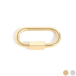 18K Gold Classic Carabiner Charm Holder