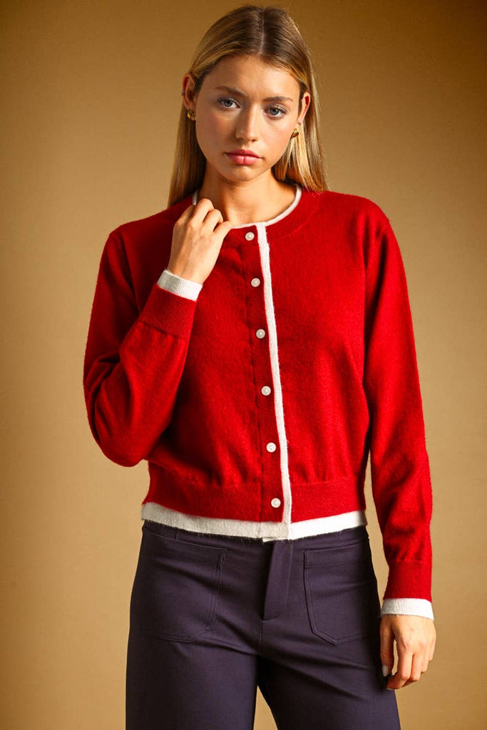Lynette Contrast Cardigan