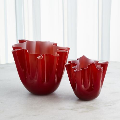 Handkerchief Vase - Deep Red