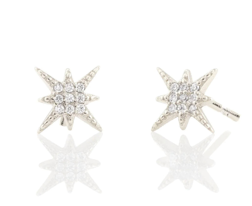 Starburst Crystal Stud Earrings