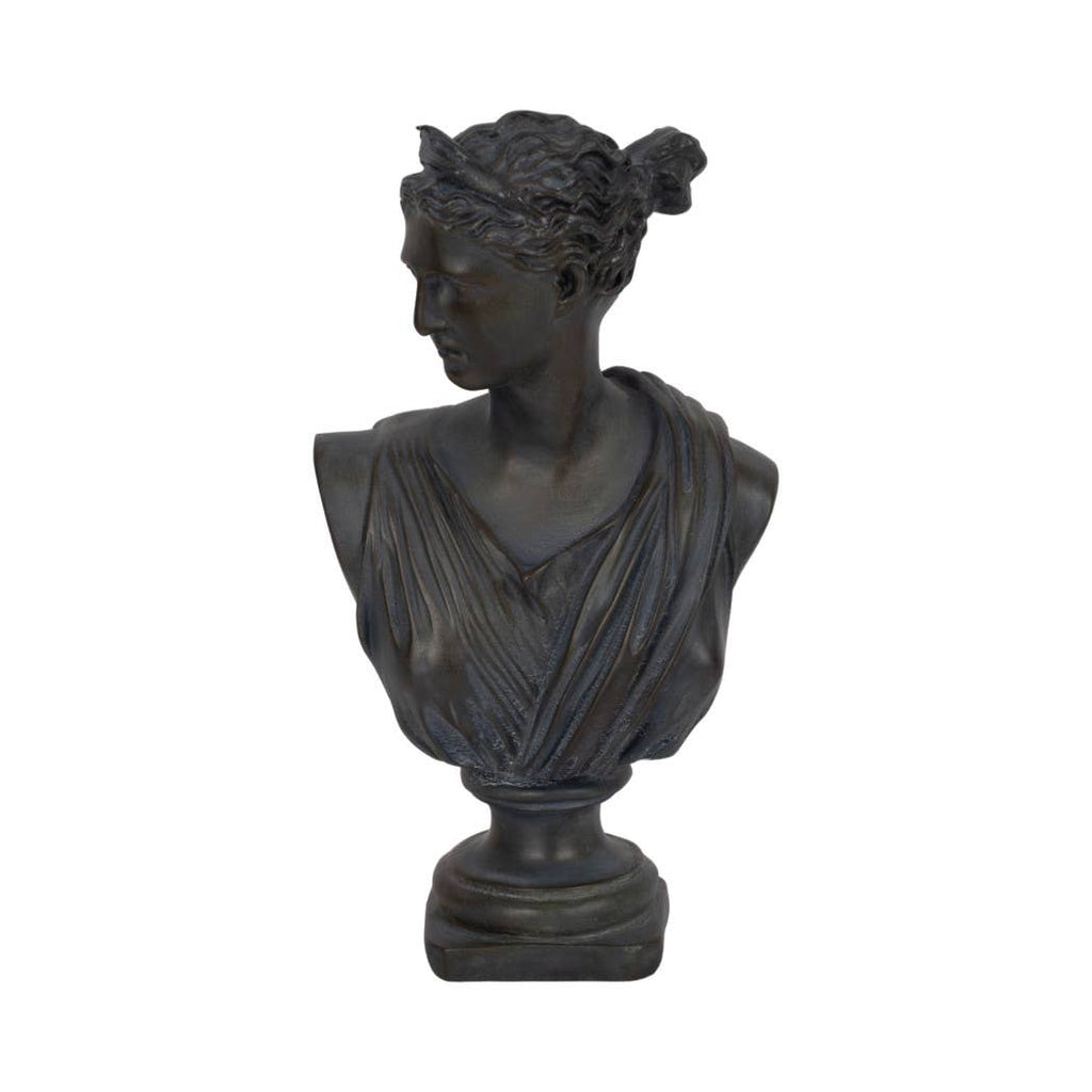 Charcoal Resin Grecian Bust