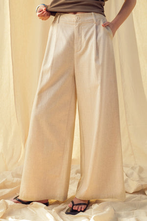 Libby Pleated Linen Trousers