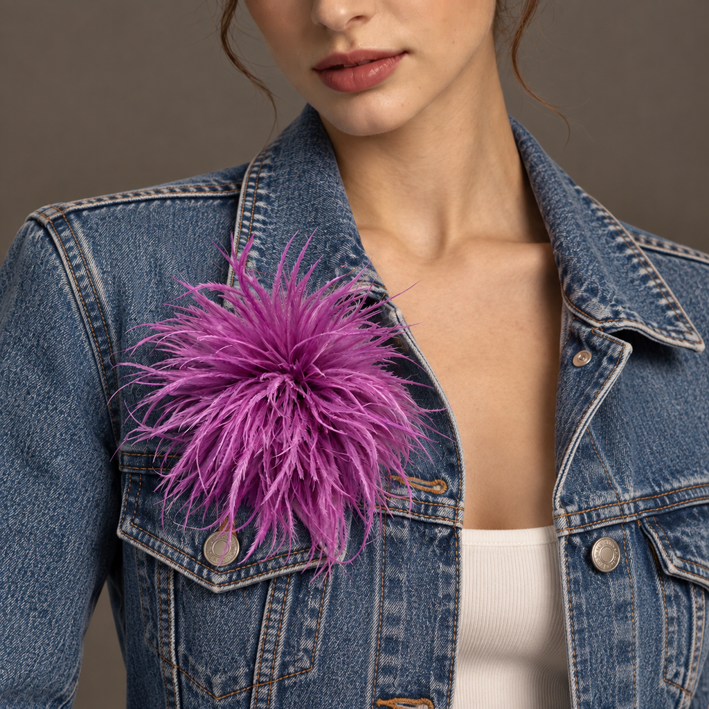 Feather Floral Brooch