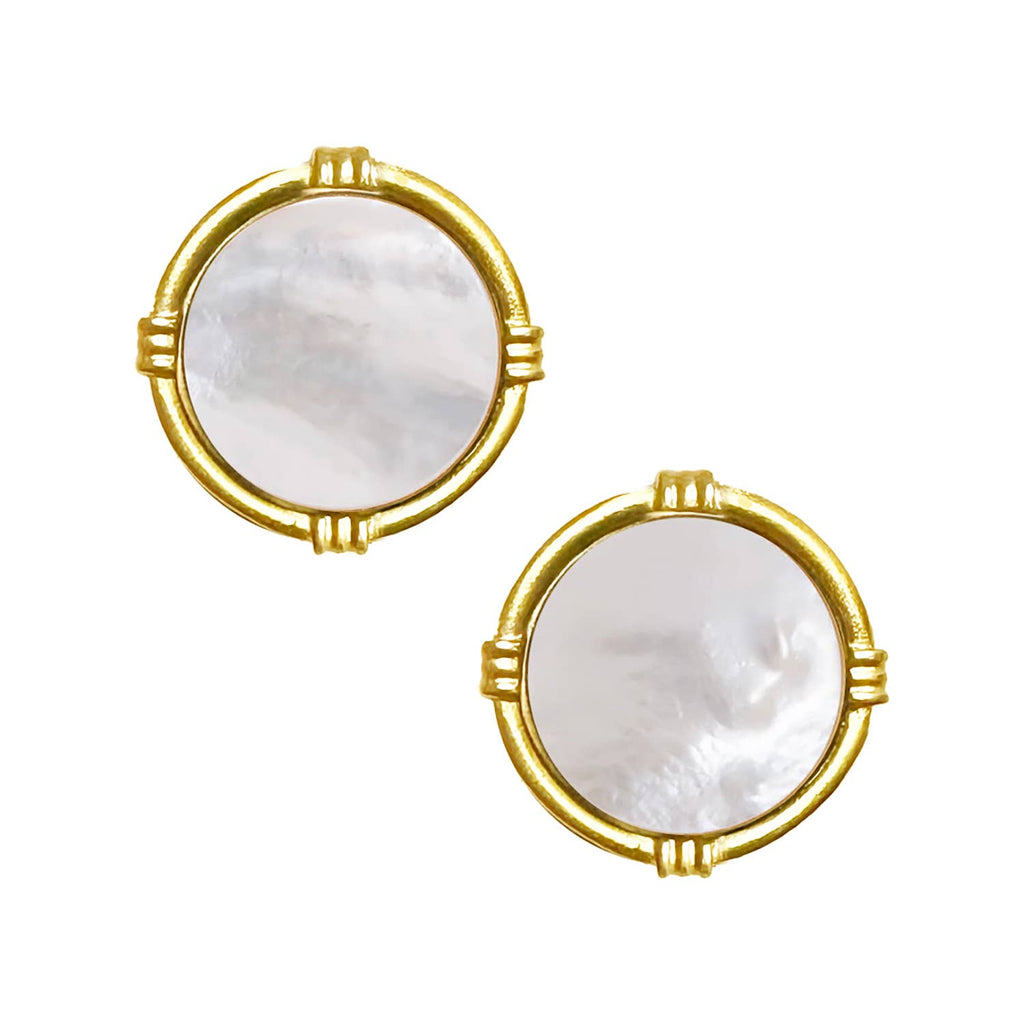 Ida Stud Earrings - Mother of Pearl