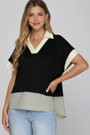 Palmer Contrast Stripe Top