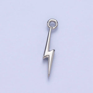 Silver Lightning Bolt Mini Charm