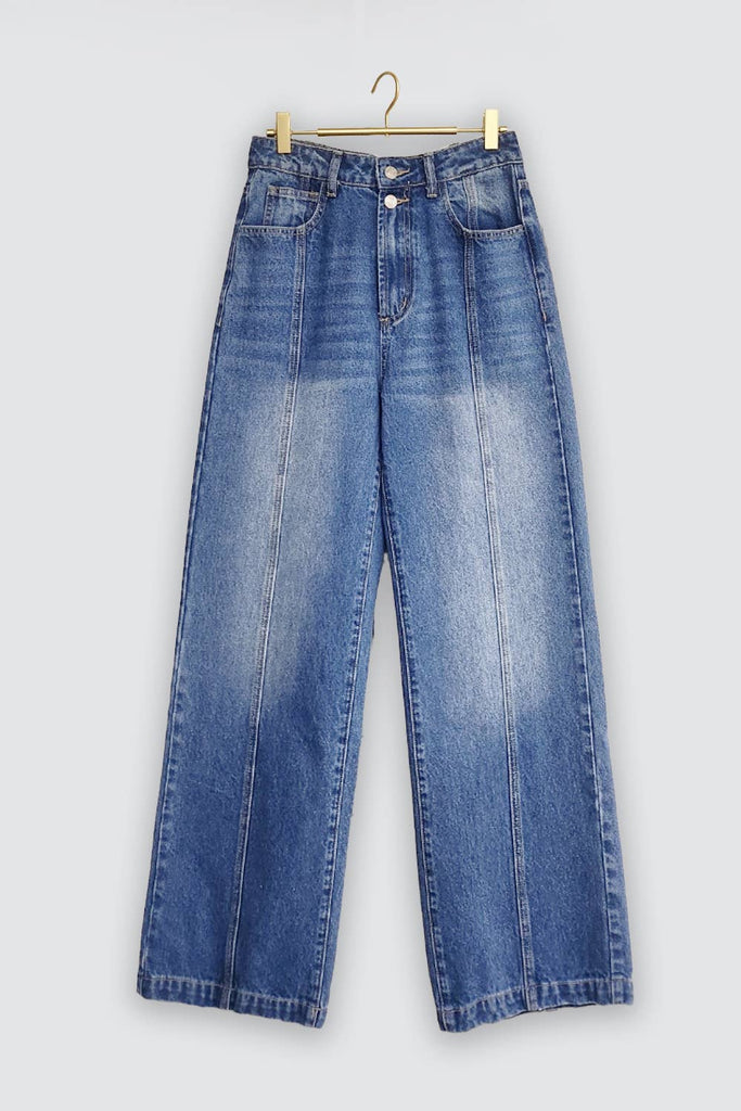 Kali Seam Detail Wide Leg Denim