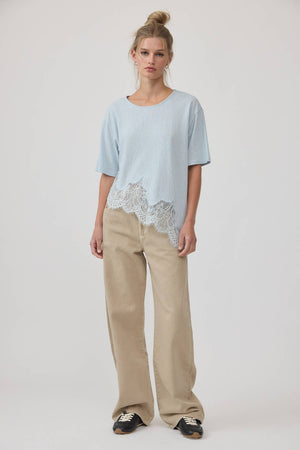 Fiona Slub Knit Lace Tee