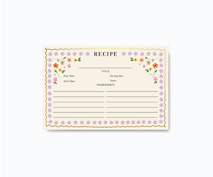 Mosaic Floral Recipe Cards