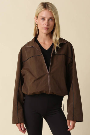 Alina Piped Zip-Up Jacket