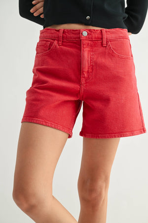Vintage Wash Lightweight Denim Shorts
