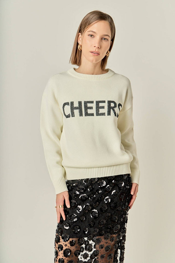 Cheers Long Sleeve Knit Sweater
