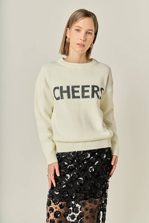 Cheers Long Sleeve Knit Sweater