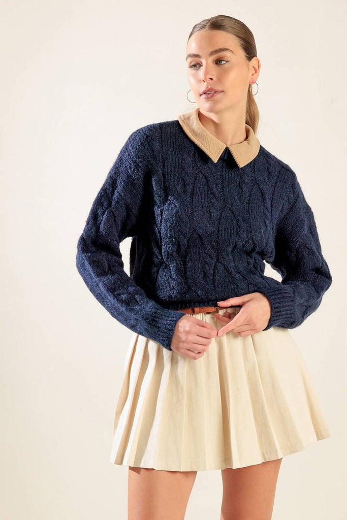 Claire Pullover Contrast Sweater