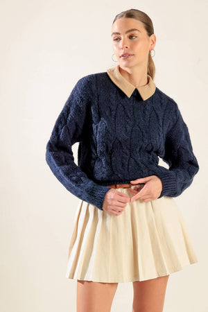 Claire Pullover Contrast Sweater