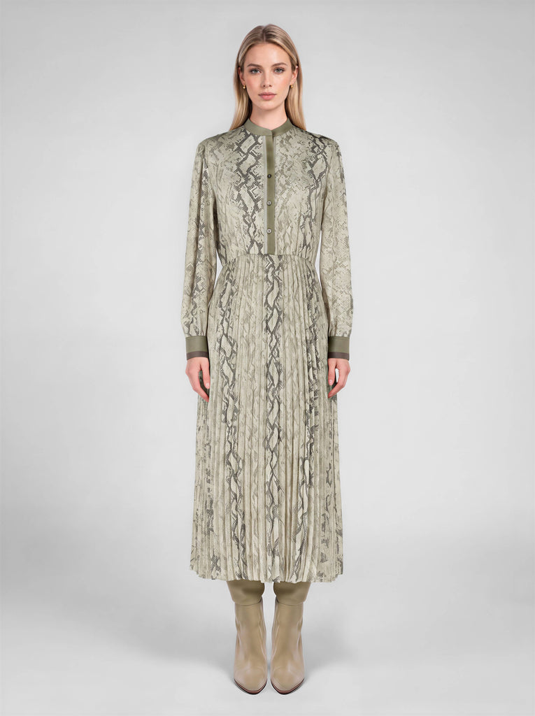 Sasha Snakeskin Midi Dress