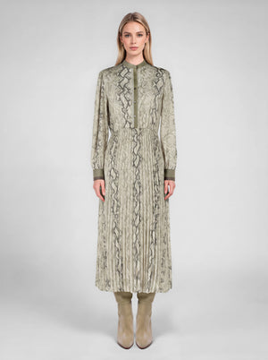 Sasha Snakeskin Midi Dress