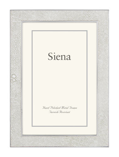 5 x 7 Siena Frame Shagreen White w/Silver