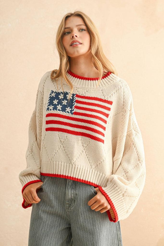 Glory American Flag Sweater