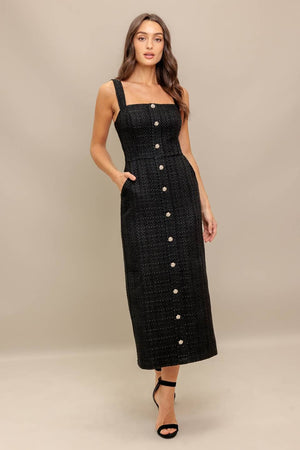 Madison Tweed Midi Dress